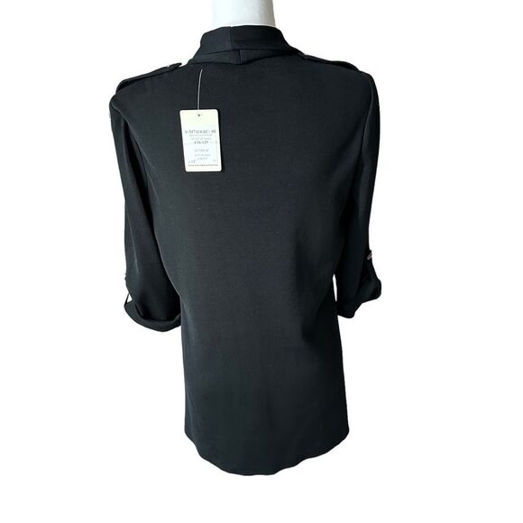 Ming Wang Blazer /Jacket Black Pink Gray Open Front Sz XS NWT - Picture 5 of 9